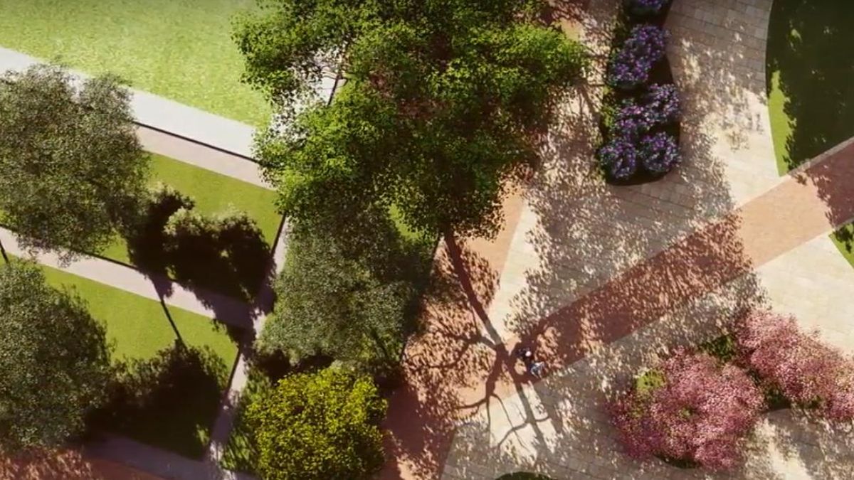 Detalle de una de las zonas verdes del Tercer Depósito