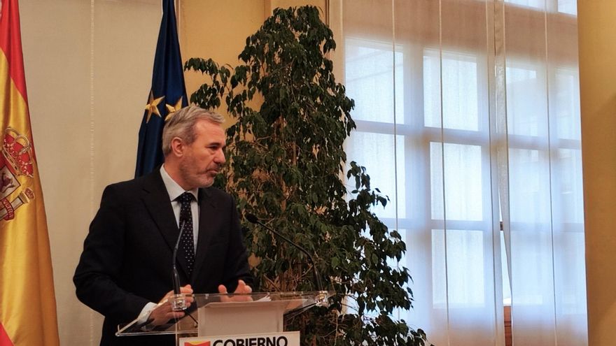 El presidente del Gobierno de Aragón, Jorge Azcón, este jueves en el salón de columnas del Pignatelli.