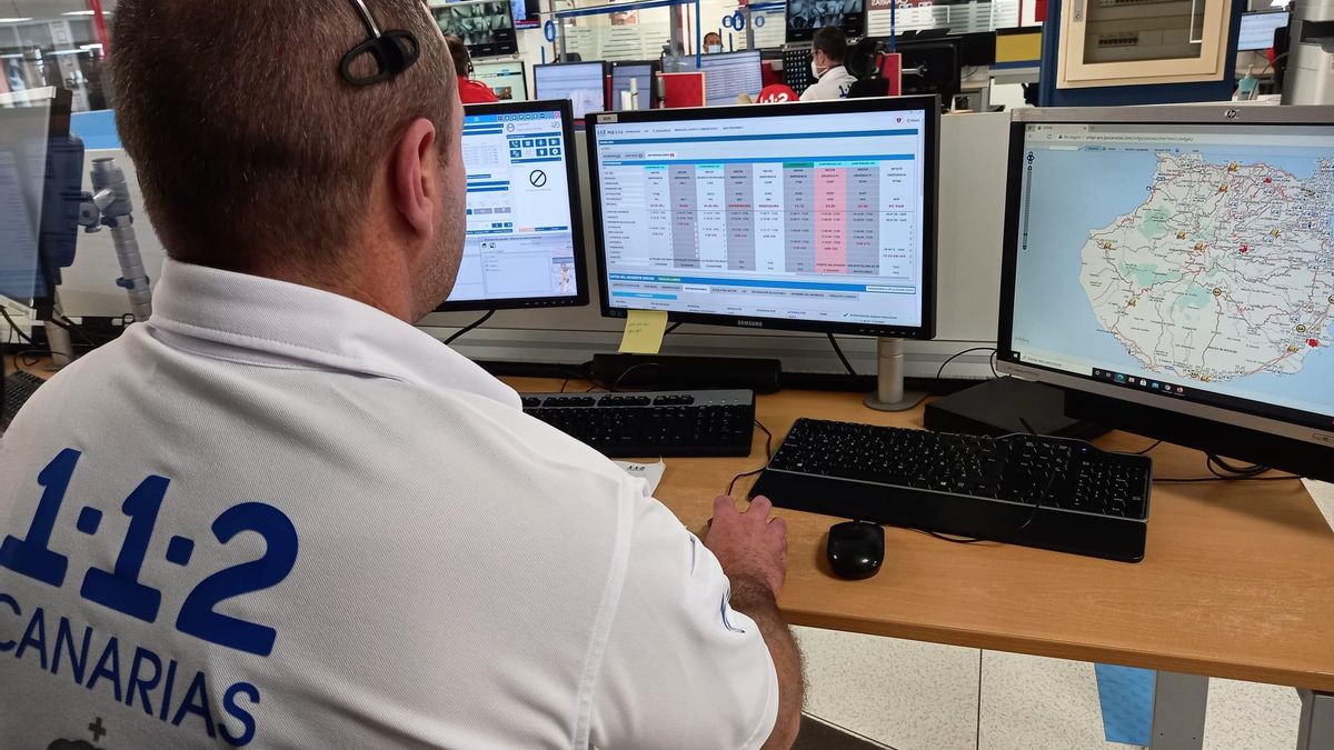 Sala operativa del 1-1-2 Canarias.
