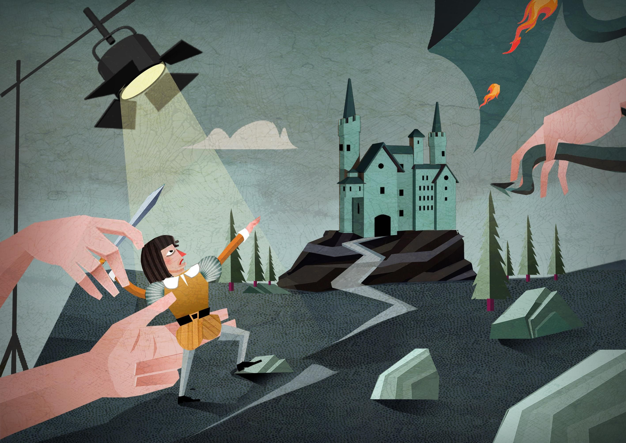 Ilustración de Patricia Ortiz para el libro  'El dragón y el olvido' de José Fidel López y José Iván Suárez, periodistas de Albacete