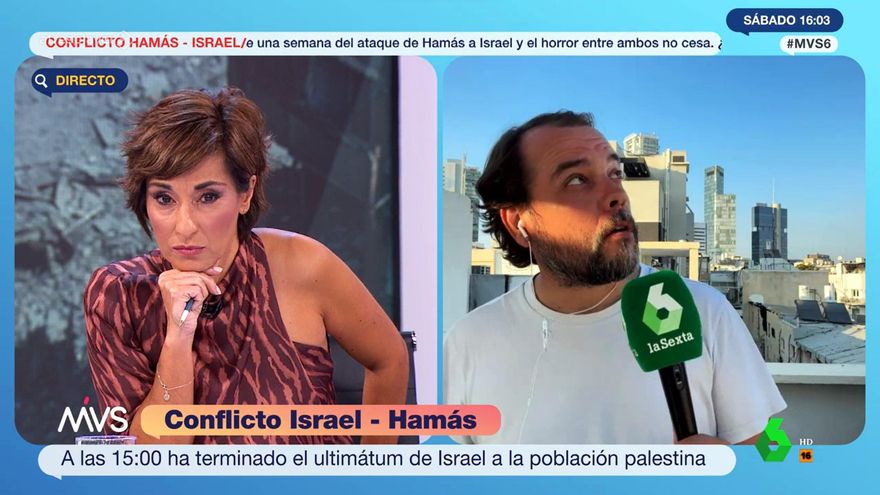 Tensa crónica de un reportero de laSexta desde Israel: "Ante todo, seguridad. Ponte a buen recaudo"