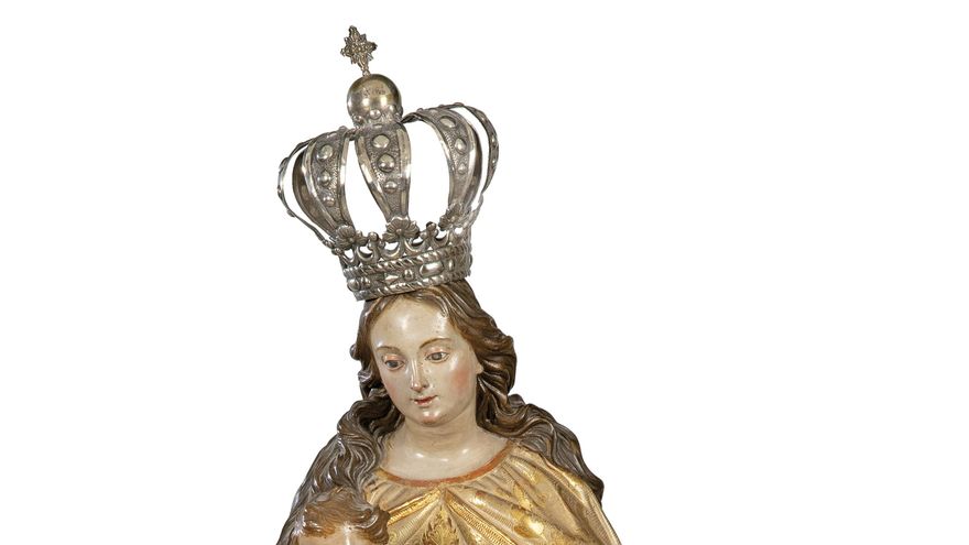 Sale a subasta una escultura barroca certificada como 'Vírgen con Niño' de Salzillo