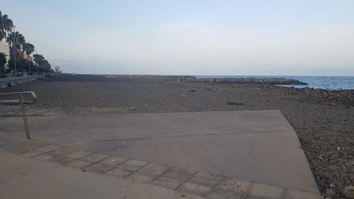 Zona de ´bolos' de la playa de Santa Cruz de La Palma donde se proyecta instalar el kiosco.