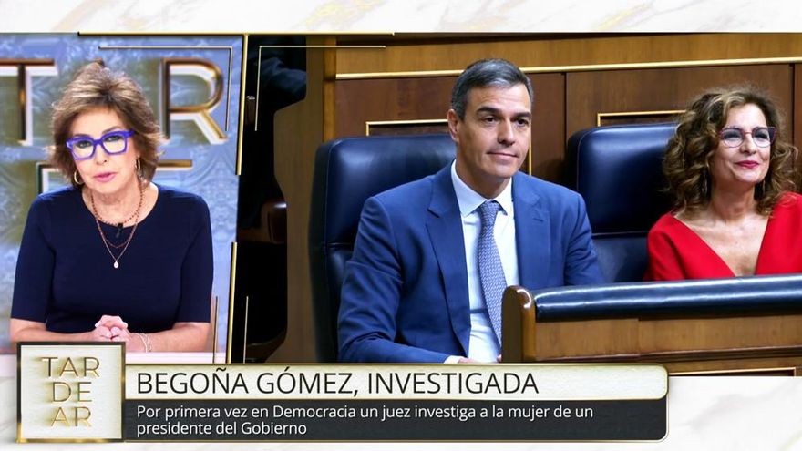 Ana Rosa ataca a Pedro Sánchez por la investigación a Begoña Gómez: "Ha vuelto a sacar su máquina del fango"