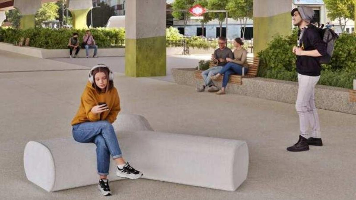 El Gobierno de Almeida aprueba blindar el 'scalextric' de Vallecas con más pasos peatonales bajo el puente y jardines