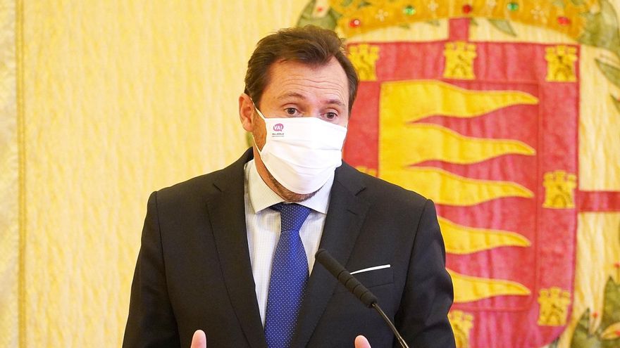 El alcalde de Valladolid, Óscar Puente, durante la presentación del proyecto de presupuestos.