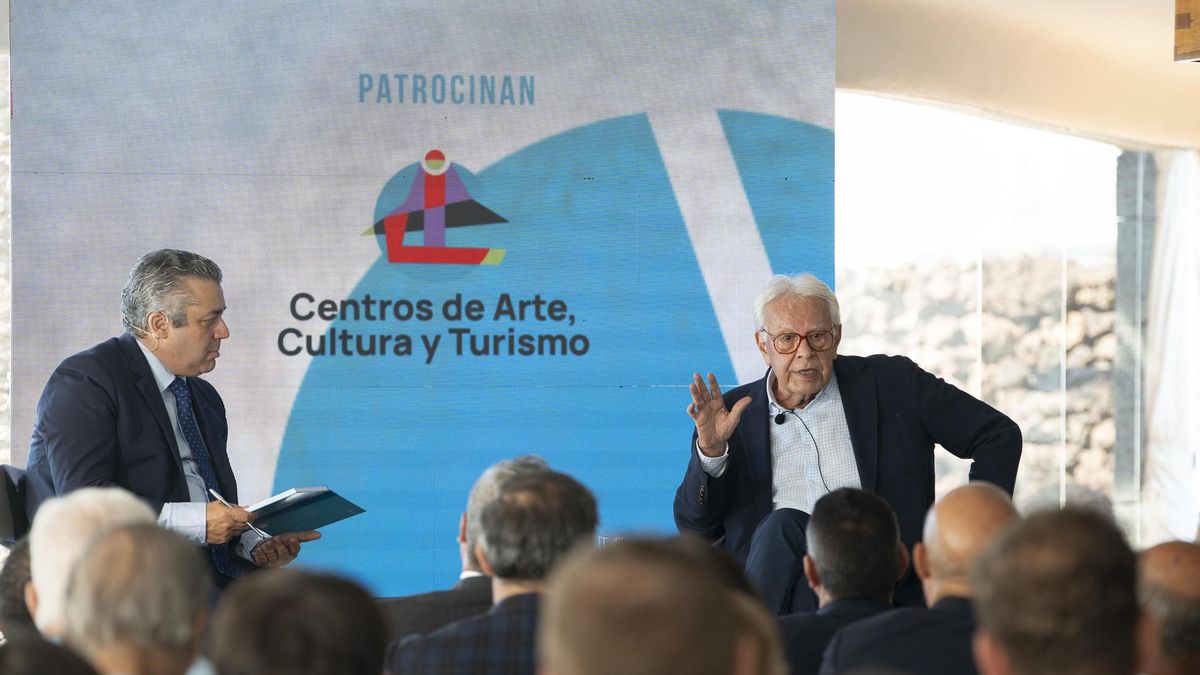 El expresidente del Gobierno Felipe González, este viernes en el evento 'Diálogos', de Global Sur Lanzarote.