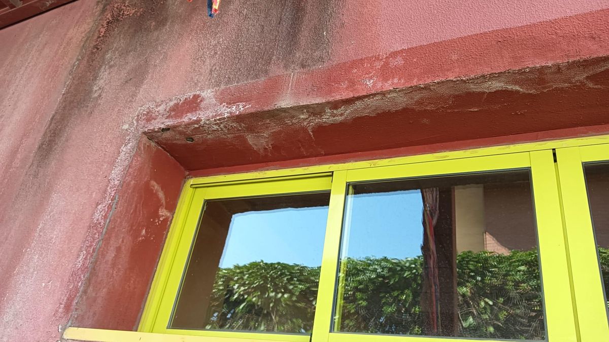 Estado de las ventanas en la escuela infantil Ori Ori, en San Blas
