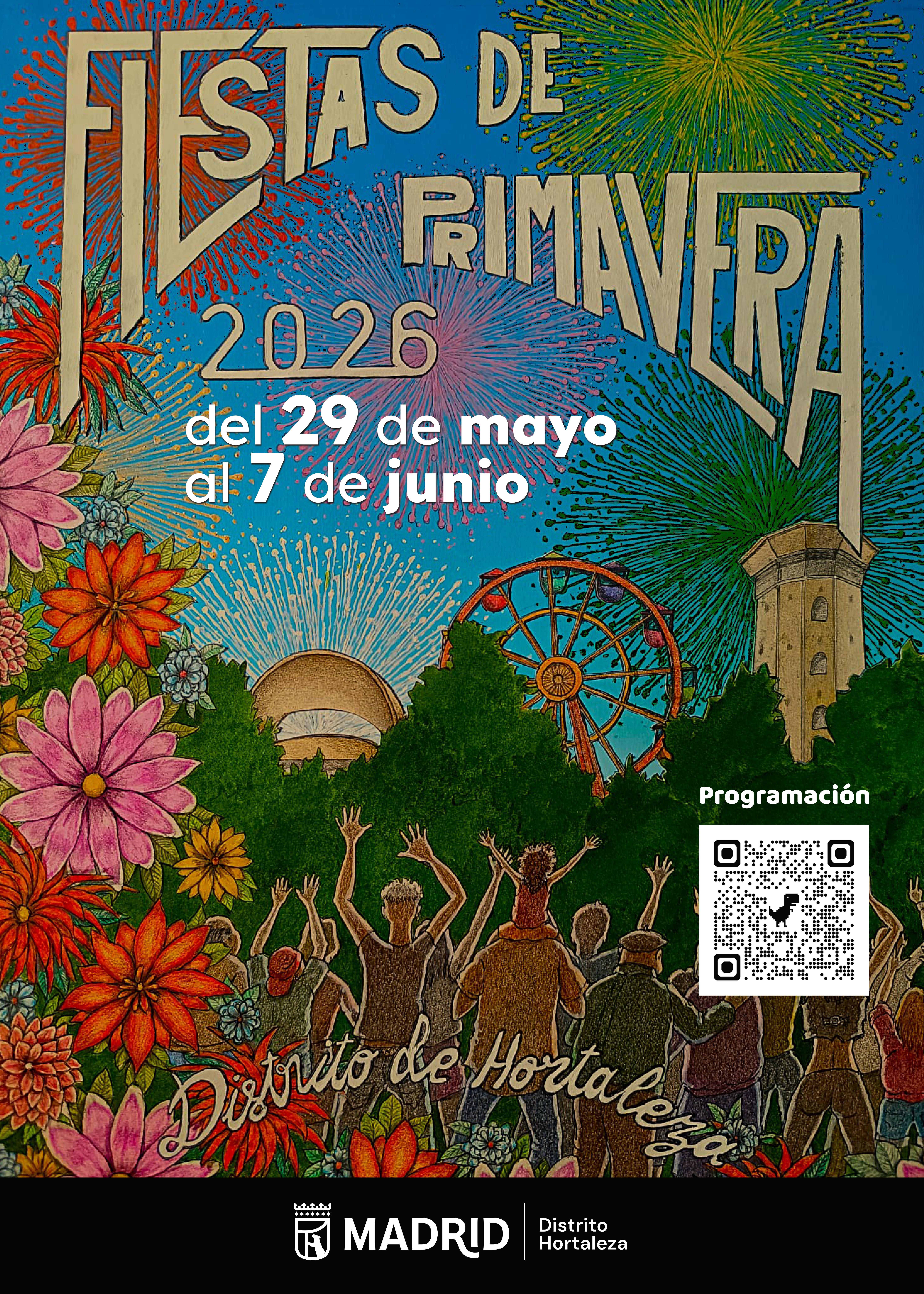 Cartel de las Fiestas de la Primavera de Hortaleza 2026
