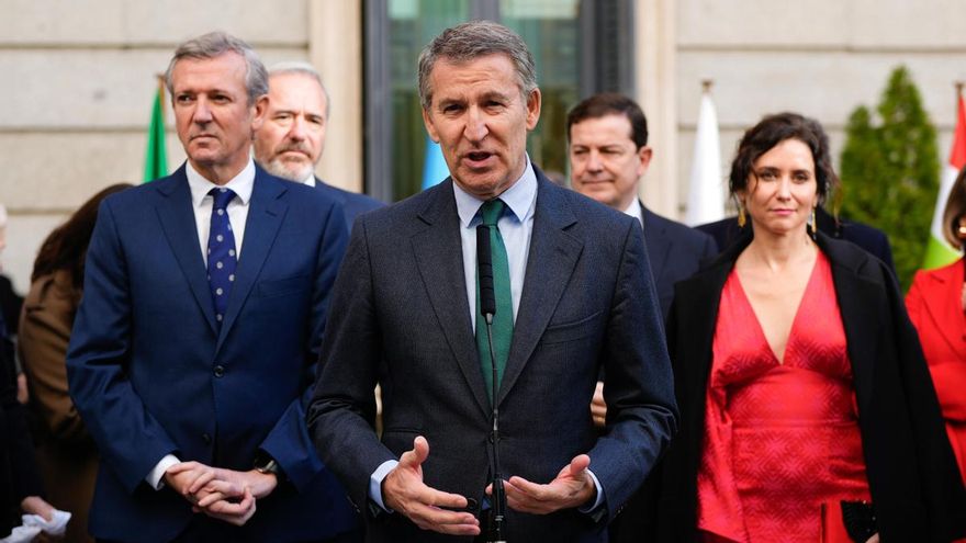 Feijóo en el acto de celebración del Día de la Constitución en el Congreso.