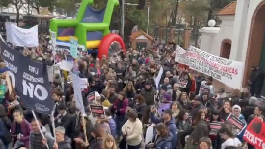 Protestas en todo el país contra la desregulación del sistema de prestaciones para personas con discapacidad