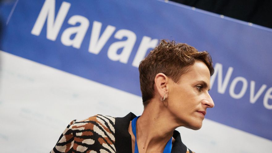 Archivo - La presidenta del Gobierno de Navarra, María Chivite, preside la 2ª Conferencia Anual de la Alianza de Regiones de la Automoción, en el pabellón Navarra Arena, a 9 de noviembre de 2023, en Pamplona (Navarra). Este acto es un encuentro de alto ni