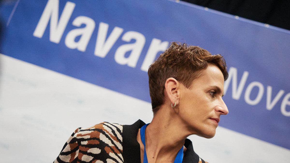 Archivo - La presidenta del Gobierno de Navarra, María Chivite, preside la 2ª Conferencia Anual de la Alianza de Regiones de la Automoción, en el pabellón Navarra Arena, a 9 de noviembre de 2023, en Pamplona (Navarra). Este acto es un encuentro de alto ni
