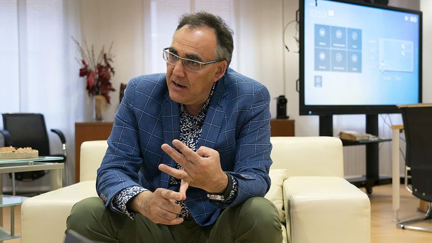 Raúl Pesquera, durante la entrevista con elDiario.es.