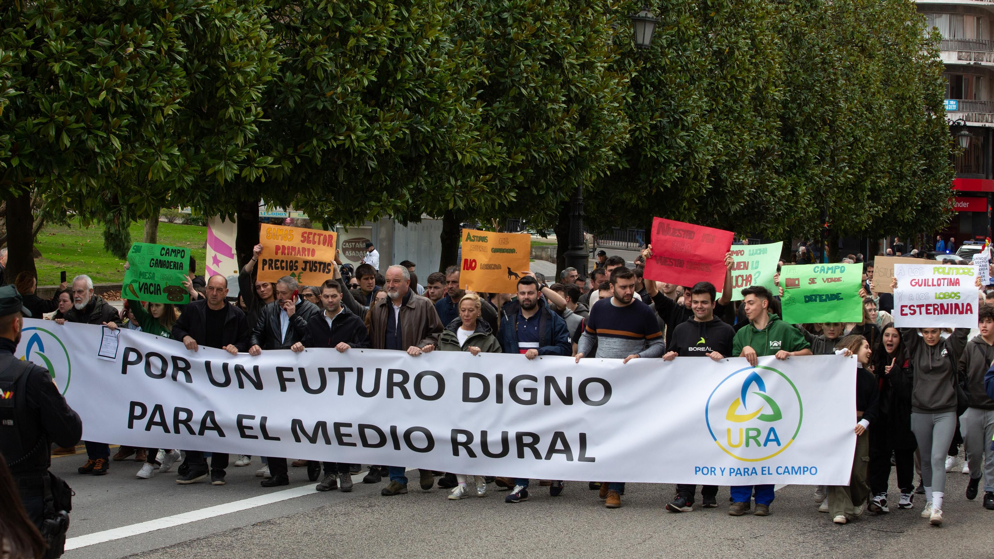 Manifestación que recorrió las calles de Oviedo