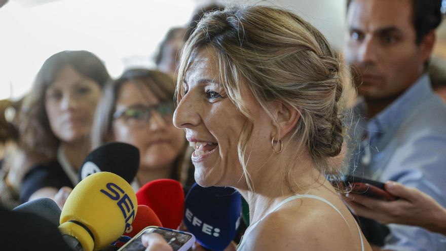 Imagen de la semana pasada de la vicepresidenta el Gobierno, Yolanda Díaz. EFE/ Manuel Bruque