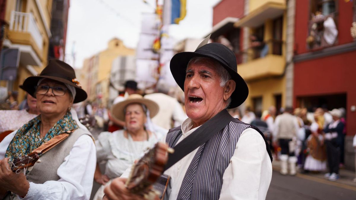 Romería de San Benito Abad en La Laguna, este domingo.