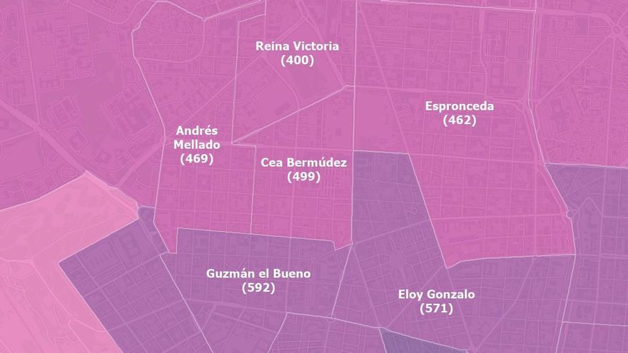 Más contagios de Covid-19 en la zona confinada de Chamberí y fuerte alza en Guzmán el Bueno
