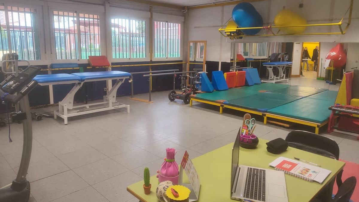 Sala actual de fisioterapia del CEIP Ciudad de Jaén, uno de los espacios más importantes del centro para el alumnado con discapacidad motórica
