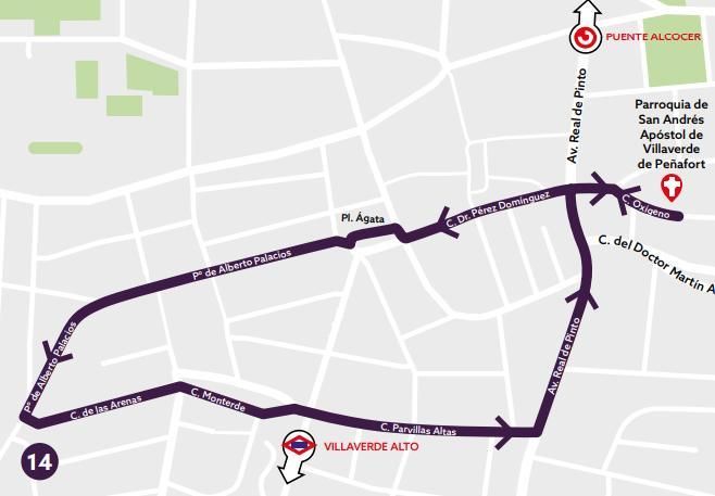 Recorrido de la procesión de Nuestro Padre Jesús Nazareno y María Santísima de la Soledad de Viernes Santo