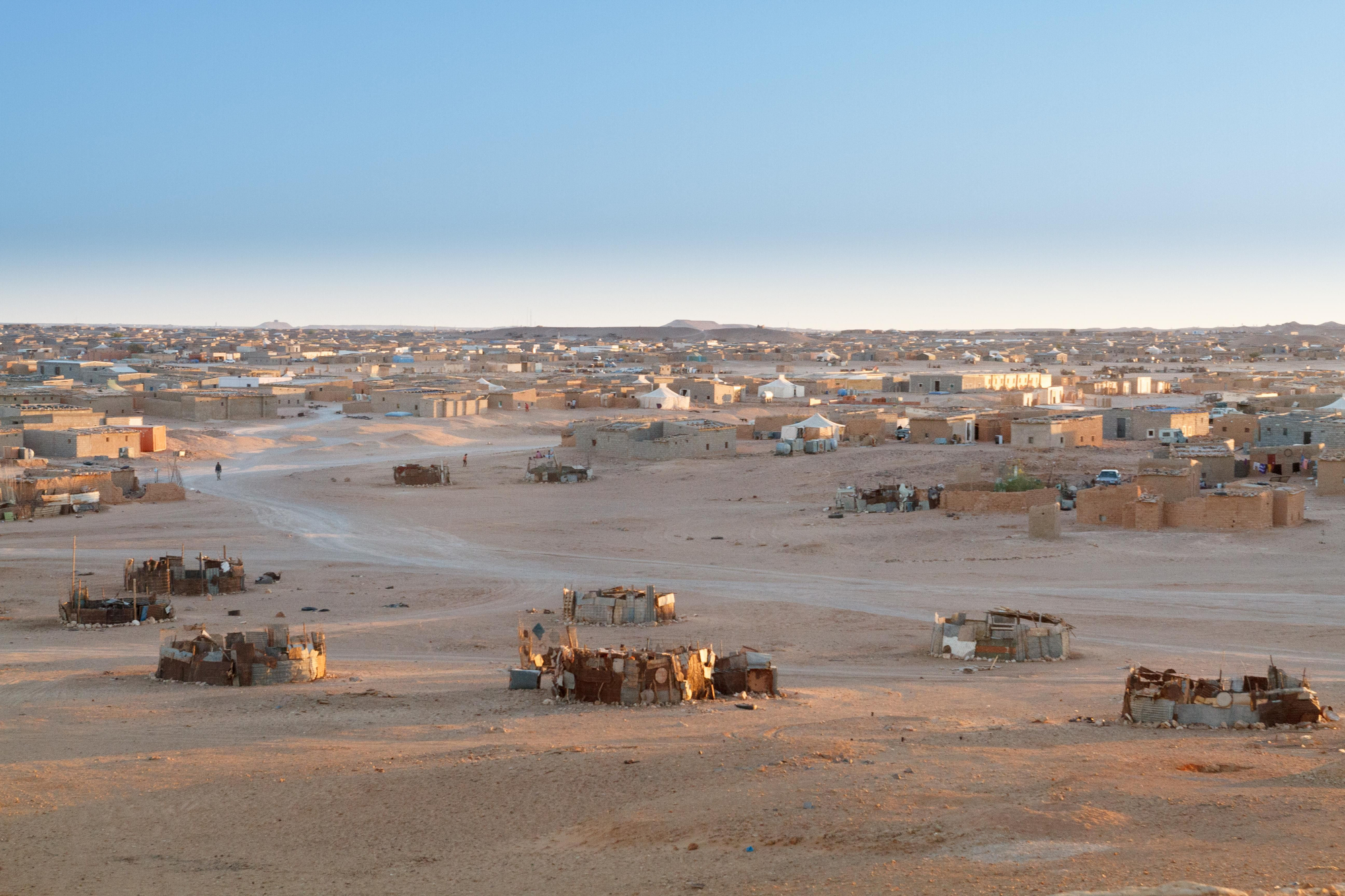 Panorámica de un campamento de refugiados saharauis.