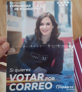 Folleto propagandístico del PP.