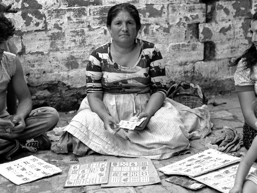 La Angustias, tarotista de La Perona, en una imagen tomada en noviembre de 1982.