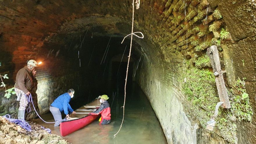 Archivo - Inspección de técnicos al túnel de Herreros