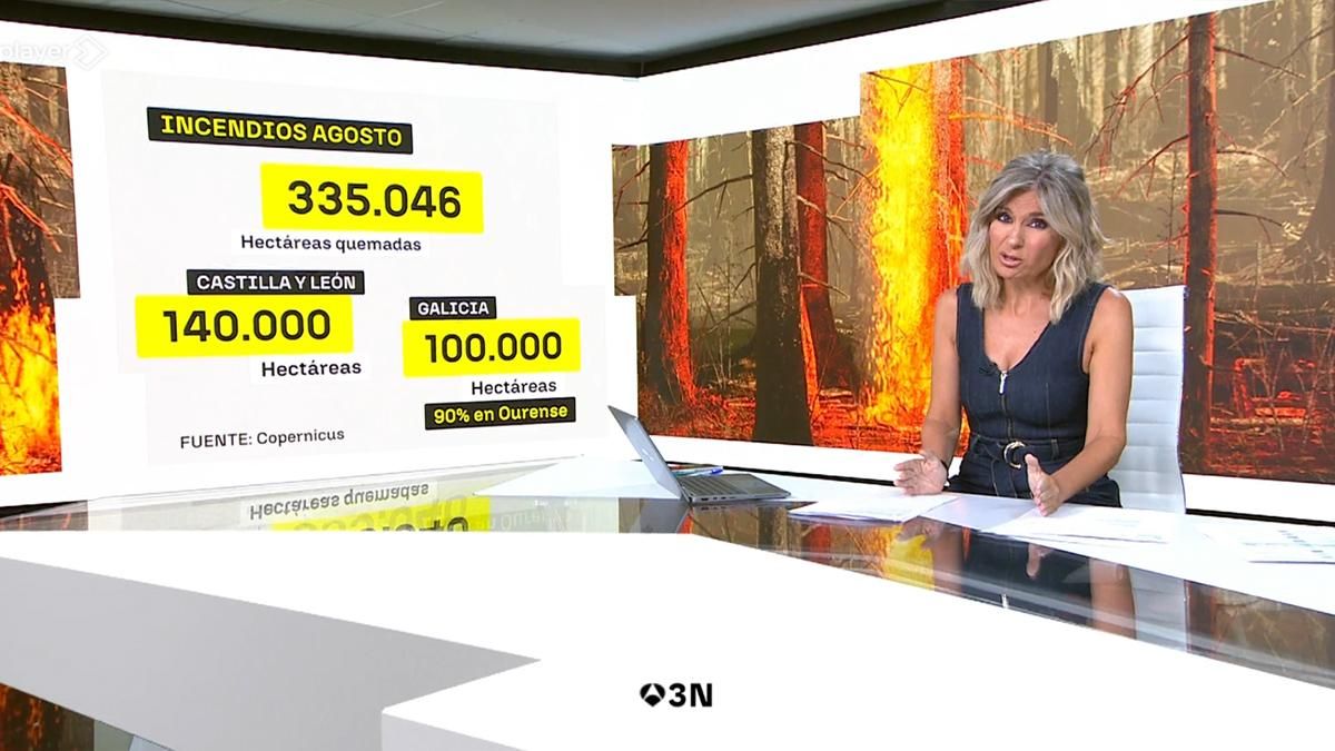 Sandra Golpe, en el estreno de temporada de 'Antena 3 Noticias 1'