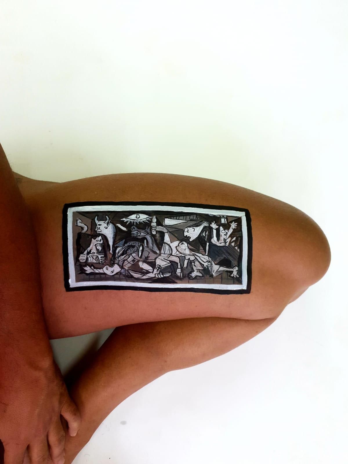 Pinturas en la piel de Nauzet Afonso.