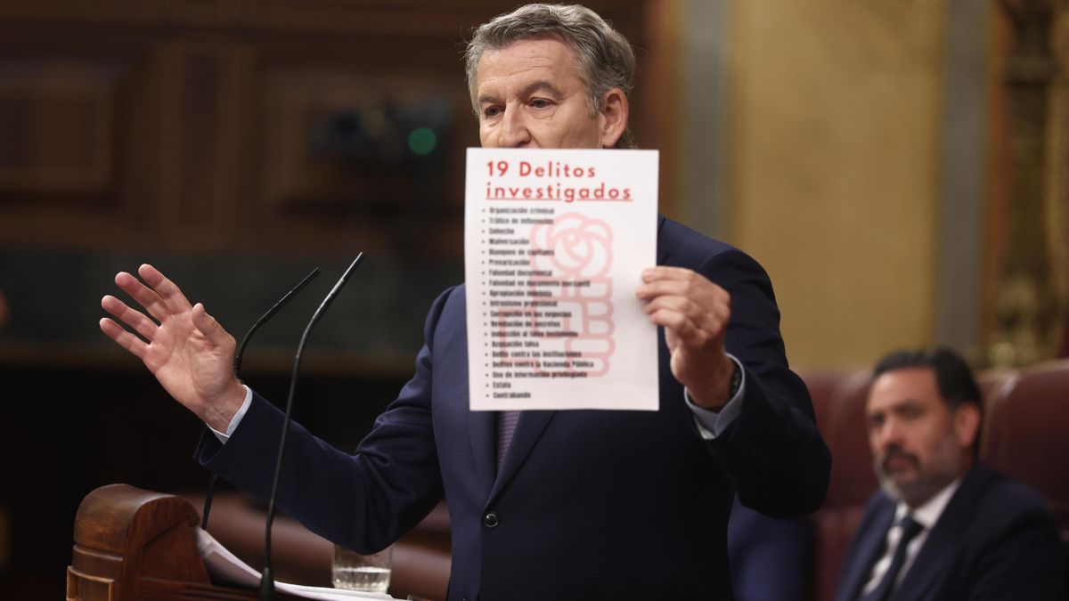 Feijóo, a Sánchez: "Usted es el nexo político corruptor, puso el Estado en manos de gentuza"