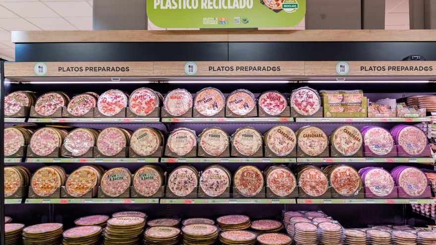 Mercadona incorpora plástico reciclado para mejorar el envase de sus pizzas refrigeradas