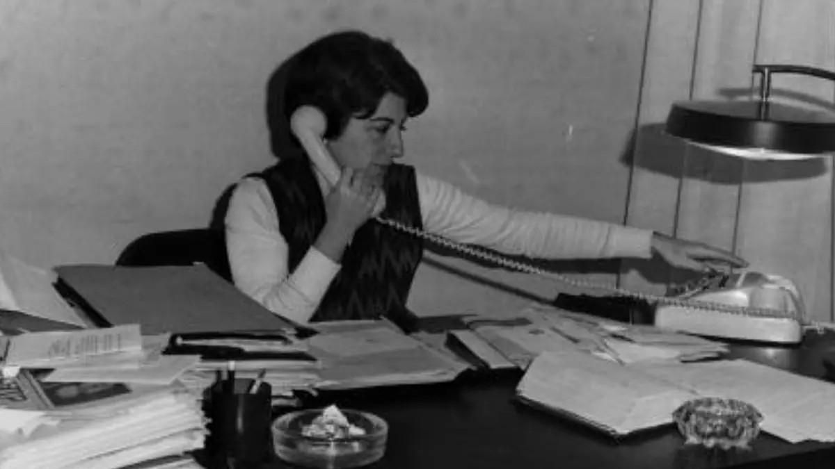 Paca Sauquillo, trabajando en su despacho, en una imagen de archivo.