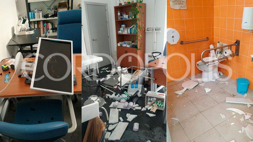 Destrozos en el consultorio de Belmez
