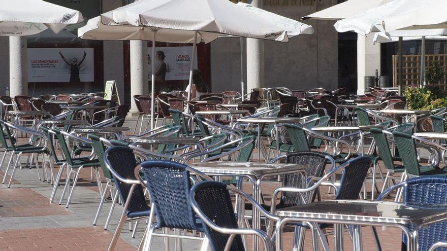 Terrazas y bares en la Plaza Mayor de Valladolid