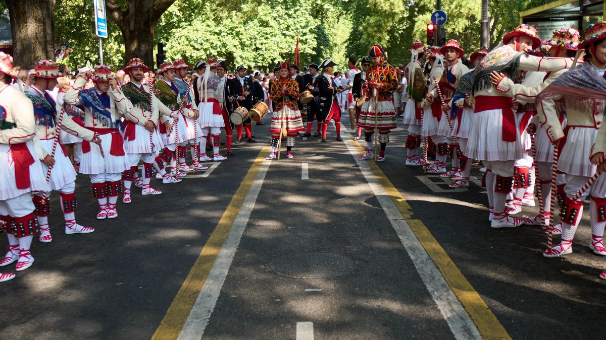 Imagen de la procesión de San Fermín.