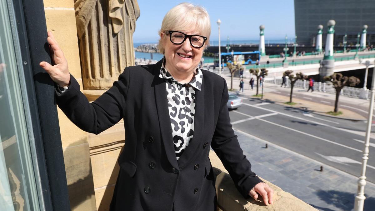 La cineasta Helena Taberna en Donostia tras recibir el premio del Festival Internacional de Derechos Humanos en marzo de 2025