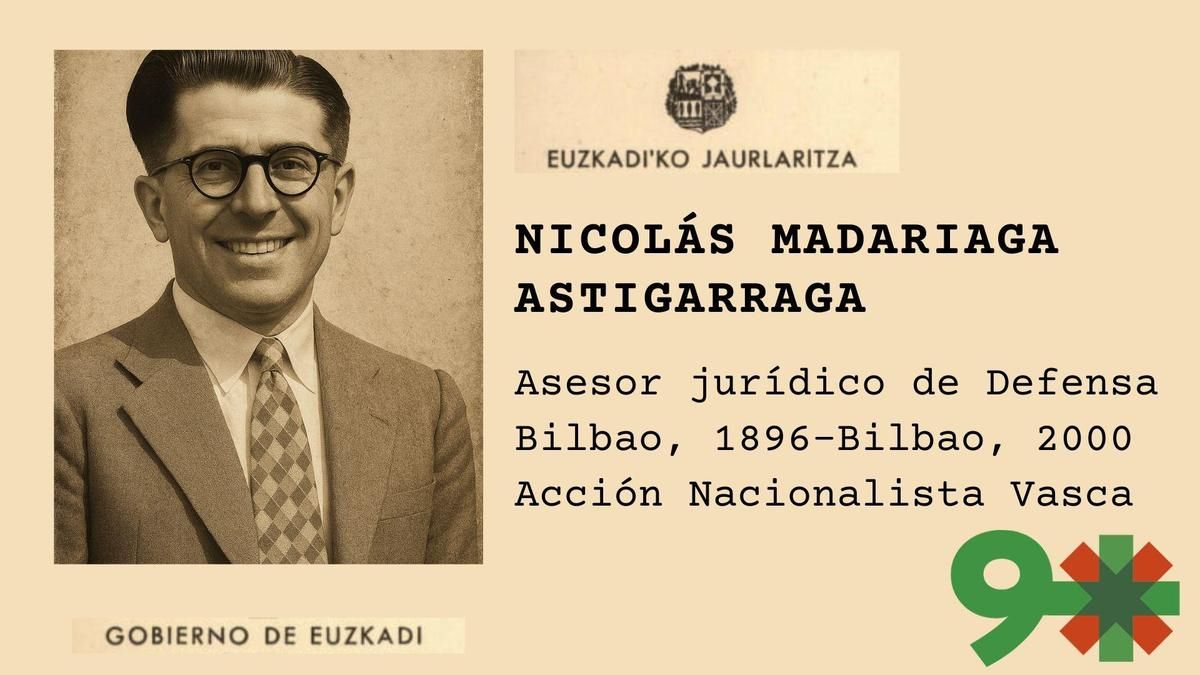 Nicolás Madariaga Astigarraga, el abogado de Acción Nacionalista Vasca que acabó bajo arresto domiciliario por defender el Concierto Económico