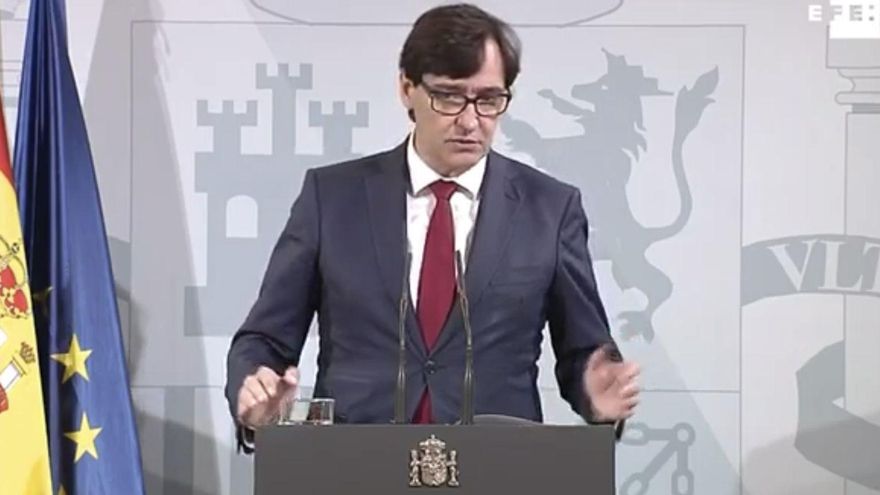 Salvador Illa, ministro de Sanidad, durante rueda de prensa