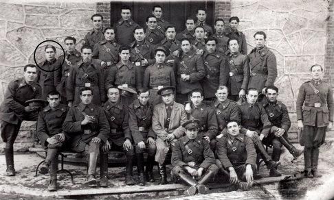 Manuel Girón durante su estancia en el Frente Norte en el bando repulicano, en Asturias.