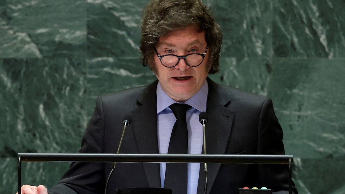 Milei habla ante la Asamblea de la ONU en septiembre de 2024.