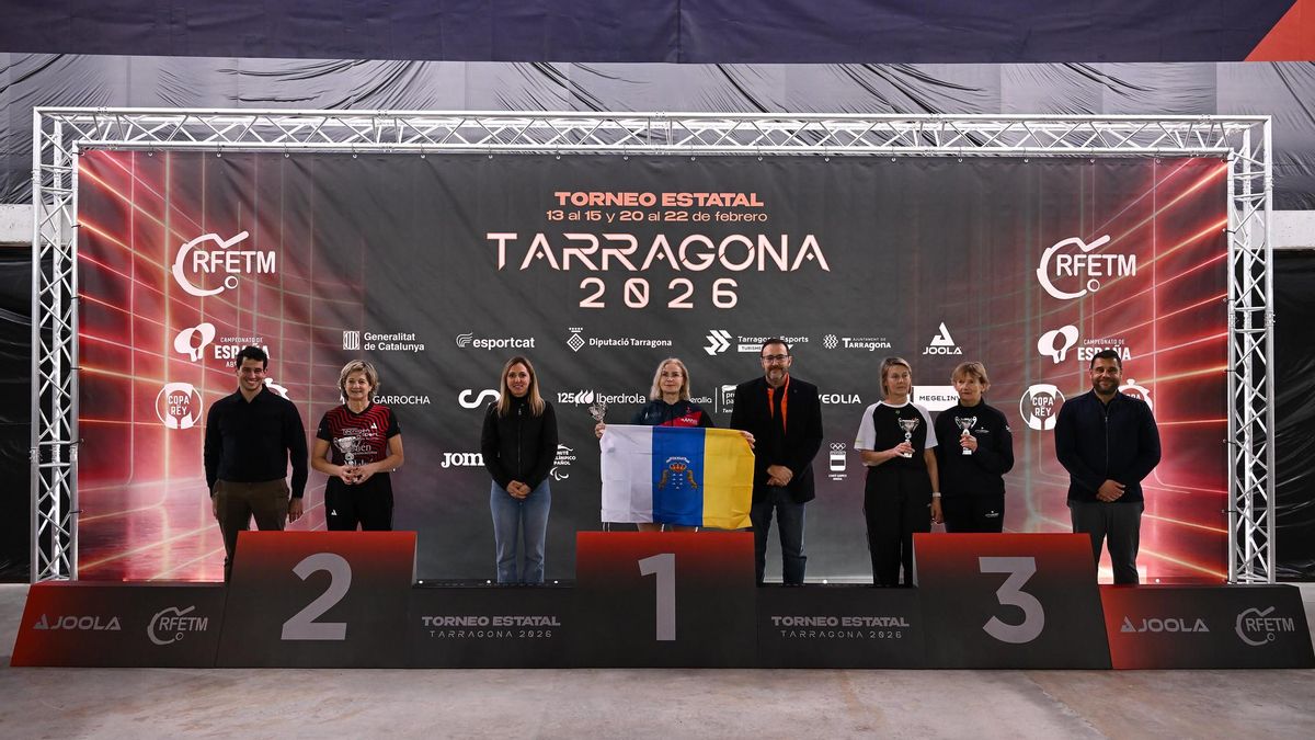 Cinco medallas para Canarias en el arranque del Torneo Estatal de tenis de mesa