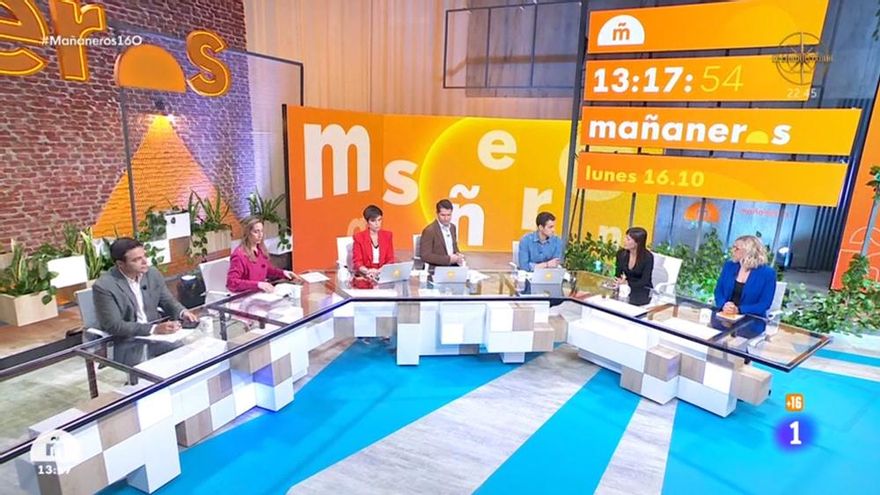 Plató de 'Mañaneros' este lunes
