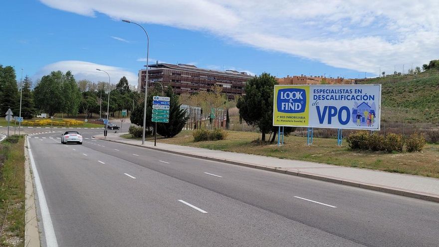 Anuncio de una agencia inmobiliaria que descalifica VPO en Madrid