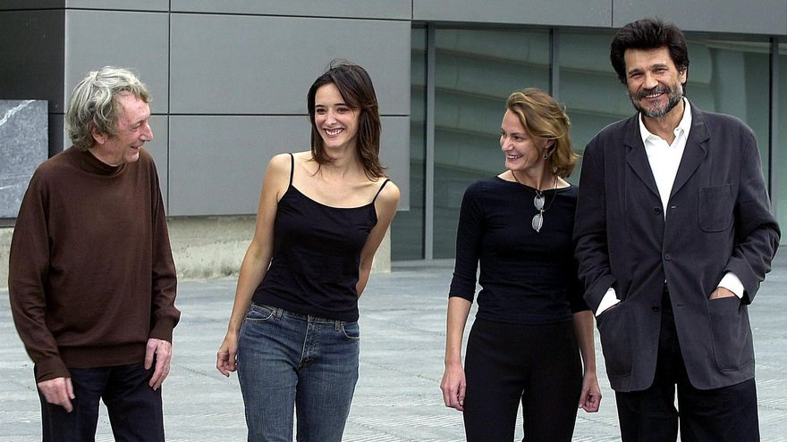 Elías Querejeta, Ana Torrent, Isabel Tellería y Victor Erice en la celebración del 30 aniversario de 'El espíritu de la colmena' en el Festival de San Sebastián.