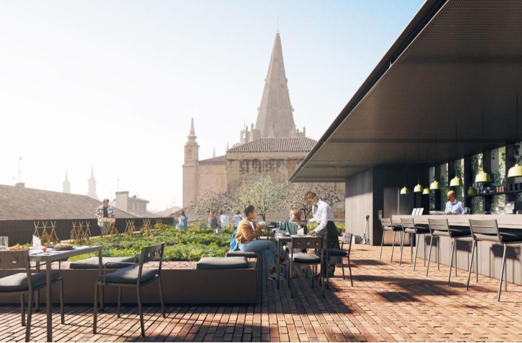 Diseño de la plata superior del proyecto de Kengo Kuma en Logroño