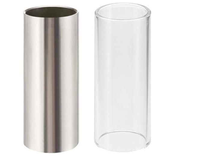 Slides de metal y cristal.