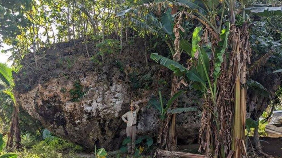 Pesa 1.200 toneladas y es considerada una de las rocas más grandes del mundo que haya sido arrastrada por el mar