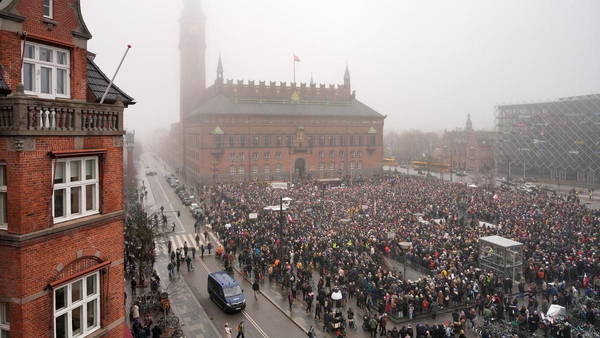 Manifestación a favor de Groenlandia en Copenhague el 17 de enero de 2026