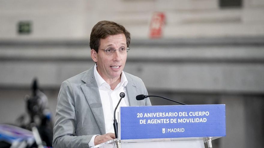 El alcalde de Madrid, José Luis Martínez-Almeida, este lunes en Madrid